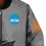 custom miami hurricanes feral slash grey bomber jacket best selling