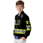 custom miami hurricanes heartbeat accent black green bomber jacket best selling