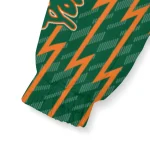 custom miami hurricanes lightning strike grid orange windbreaker jacket best selling