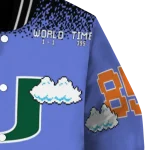 custom miami hurricanes mario blocks blue black varsity jacket best selling