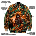 custom miami hurricanes skull horde orange varsity jacket best selling