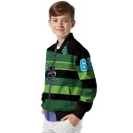 custom miami marlins clover green lines green black bomber jacket best selling