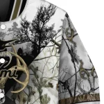 custom miami marlins deer skull camouflage white varsity jacket best selling