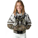 custom miami marlins deer skull camouflage white varsity jacket best selling