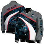 custom miami marlins electric flash blue varsity jacket best selling