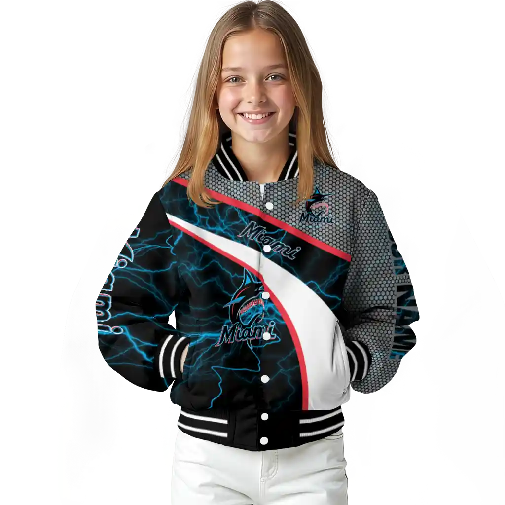 custom miami marlins electric flash blue varsity jacket top rated custom miami marlins electric flash blue varsity jacket top rated