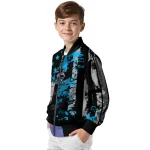 custom miami marlins star stripes blue black bomber jacket best selling
