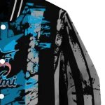 custom miami marlins star stripes blue black varsity jacket best selling