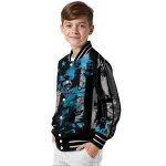 custom miami marlins star stripes blue black varsity jacket best selling