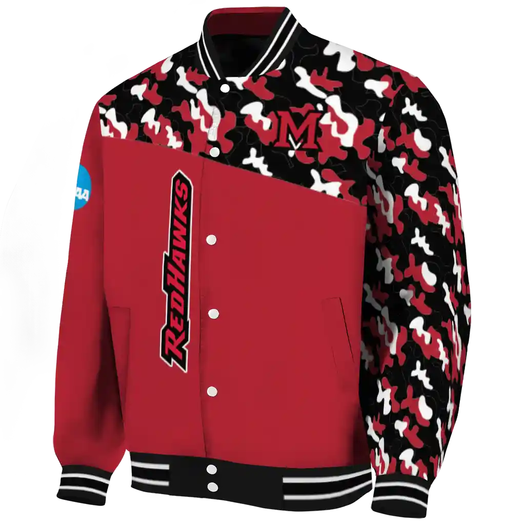 custom miami redhawks camouflage splash red varsity jacket best selling custom miami redhawks camouflage splash red varsity jacket best selling