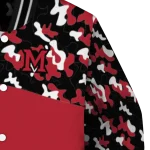 custom miami redhawks camouflage splash red varsity jacket best selling
