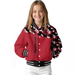 custom miami redhawks camouflage splash red varsity jacket best selling