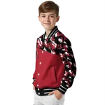 custom miami redhawks camouflage splash red varsity jacket best selling