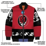 custom miami redhawks circle skull red black bomber jacket best selling