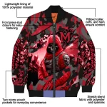 custom miami redhawks skull horde red bomber jacket best selling