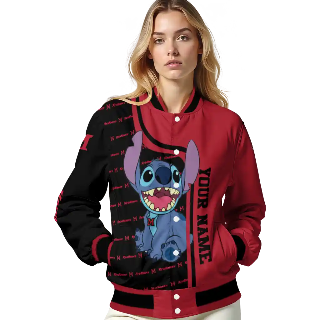custom miami redhawks stitch laughing red varsity jacket latest model custom miami redhawks stitch laughing red varsity jacket latest model