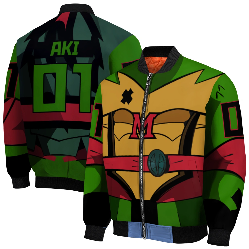 custom miami redhawks turtle armor bomber jacket best selling custom miami redhawks turtle armor bomber jacket best selling