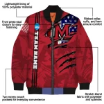 custom miami redhawks usa flag claws red bomber jacket best selling