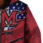 custom miami redhawks usa flag claws red bomber jacket best selling