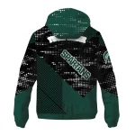 custom michigan state spartans arrow matrix green black windbreaker jacket best selling