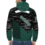 custom michigan state spartans arrow matrix green black windbreaker jacket best selling
