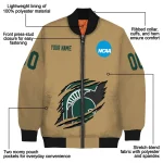 custom michigan state spartans claw effect beige bomber jacket best selling