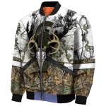custom michigan state spartans deer skull camouflage white bomber jacket best selling
