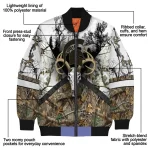 custom michigan state spartans deer skull camouflage white bomber jacket best selling