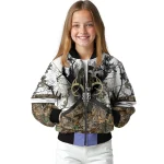 custom michigan state spartans deer skull camouflage white bomber jacket best selling