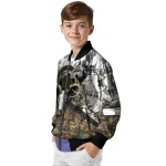 custom michigan state spartans deer skull camouflage white bomber jacket best selling