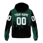 custom michigan state spartans flame trim green black windbreaker jacket best selling