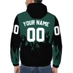 custom michigan state spartans flame trim green black windbreaker jacket best selling