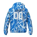 custom middle tennessee blue raiders brushstroke pattern blue windbreaker jacket best selling