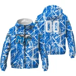 custom middle tennessee blue raiders brushstroke pattern blue windbreaker jacket best selling