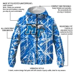 custom middle tennessee blue raiders brushstroke pattern blue windbreaker jacket best selling