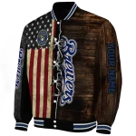 custom milwaukee brewers flag wood brown varsity jacket best selling