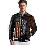 custom milwaukee brewers flag wood brown varsity jacket best selling