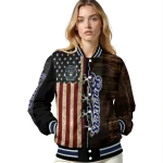 custom milwaukee brewers flag wood brown varsity jacket best selling