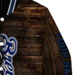 custom milwaukee brewers flag wood brown varsity jacket best selling