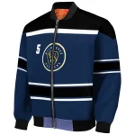 custom milwaukee brewers stripe statement navy blue black bomber jacket best selling