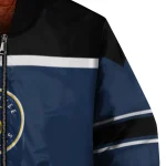 custom milwaukee brewers stripe statement navy blue black bomber jacket best selling