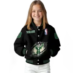 custom milwaukee bucks claw edge black varsity jacket best selling