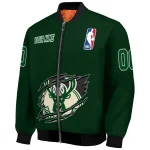 custom milwaukee bucks claw slash green bomber jacket best selling