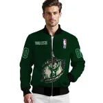 custom milwaukee bucks claw slash green bomber jacket best selling