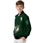 custom milwaukee bucks claw slash green bomber jacket best selling
