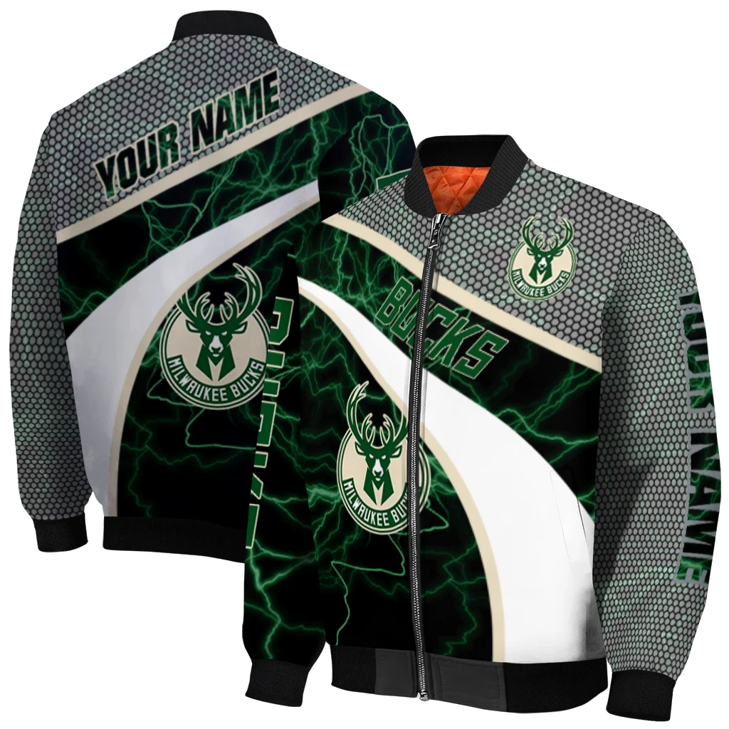 custom milwaukee bucks electric flash green bomber jacket best selling custom milwaukee bucks electric flash green bomber jacket best selling