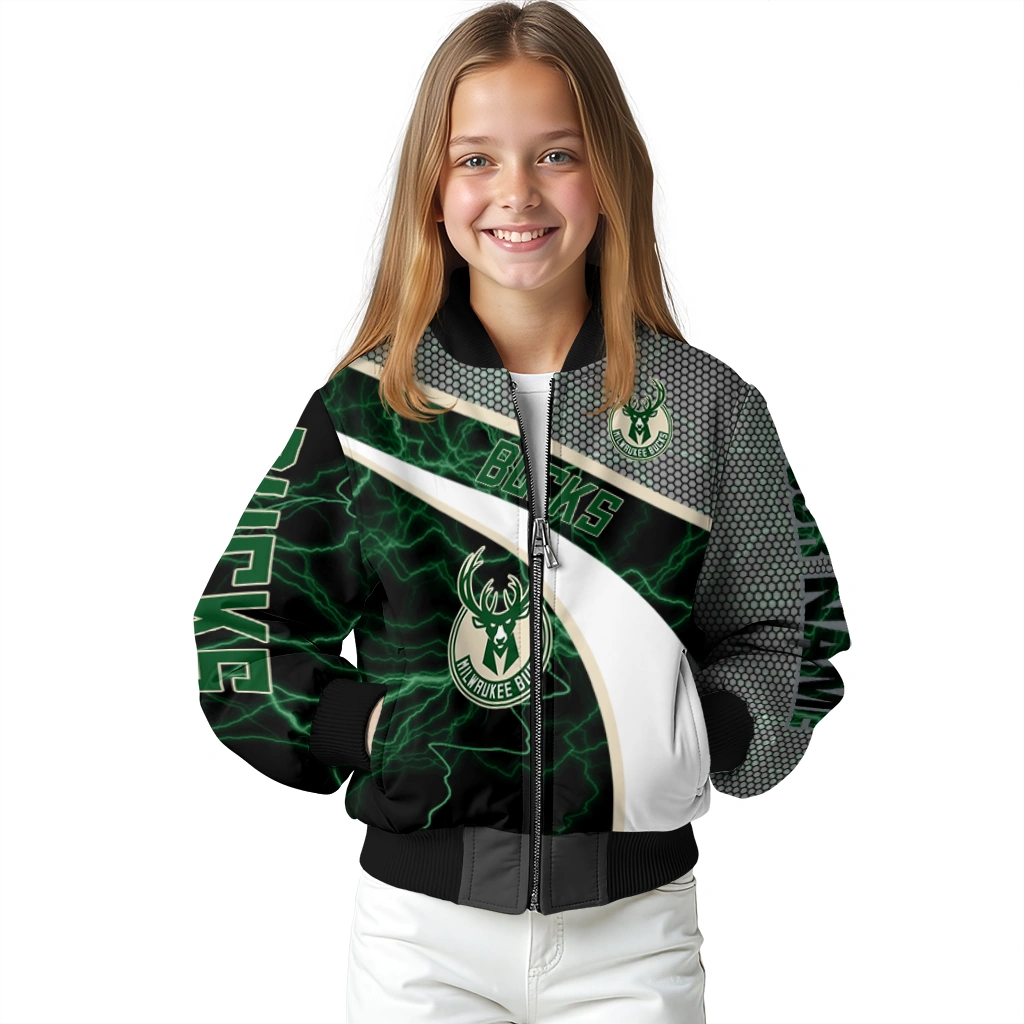 custom milwaukee bucks electric flash green bomber jacket top rated custom milwaukee bucks electric flash green bomber jacket top rated