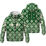 custom milwaukee bucks geometric blossom green windbreaker jacket best selling