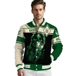 custom milwaukee bucks reaper hands green black varsity jacket best selling