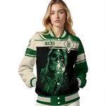 custom milwaukee bucks reaper hands green black varsity jacket best selling